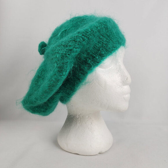 Green Handknit Tam Hat & Scarf - Picture 3 of 9